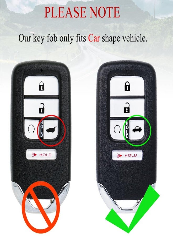MechanMagic Key Fob Remote Replacement Fits for Honda Civic 2016 2017 2018 2019 2020 2021 KR5V2X Smart Proximity Keyless Entry Remote Control Uncut 5 Buttons 433Mhz KR5V2X(V44) 72147-TBA-A11/A12 - Image 5